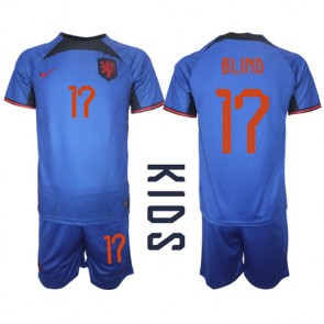 Holland Daley Blind #17 Udebanesæt Børn VM 2022 Kort ærmer (+ korte bukser)